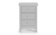 Cameo 3 Drawer Bedside Table - Dove Grey