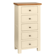 Dorset Painted Oak 5 Drawer Tall Chest Of Drawers