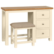 Dorset Painted Oak Single Pedestal Dressing Table with Stool