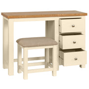 Dorset Painted Oak Single Pedestal Dressing Table with Stool