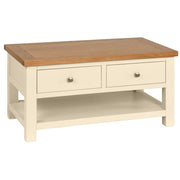 Dorset Painted Oak Coffee Table With 2 Drawers