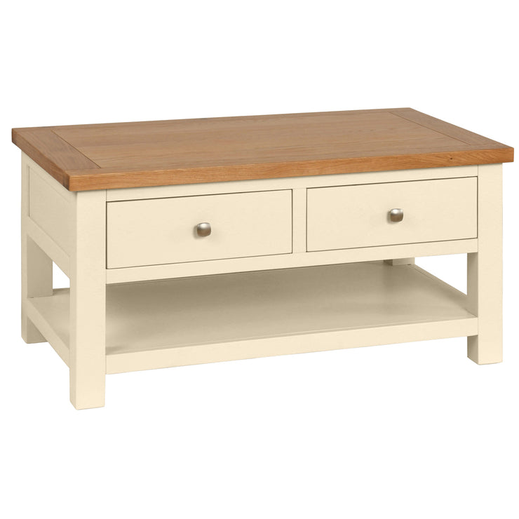 Dorset Painted Oak Coffee Table With 2 Drawers