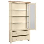 Dorset Painted Oak Display Cabinet with Glass Doors