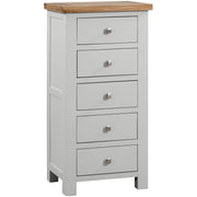 Dorset Painted Oak 5 Drawer Tall Chest Of Drawers