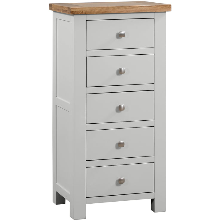 Dorset Painted Oak 5 Drawer Tall Chest Of Drawers