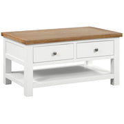 Dorset Painted Oak Coffee Table With 2 Drawers