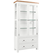 Dorset Painted Oak Display Cabinet with Glass Doors
