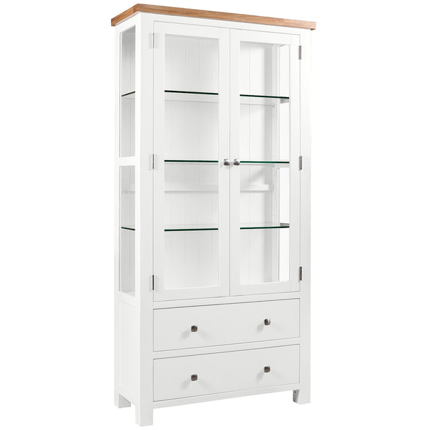 Dorset Painted Oak Display Cabinet with Glass Doors