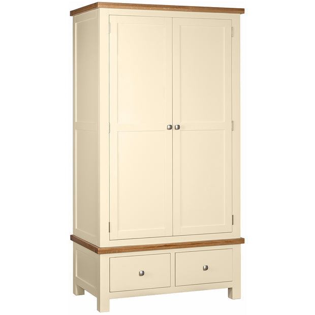 Dorset Painted Oak Double Robe with 2 Drawers