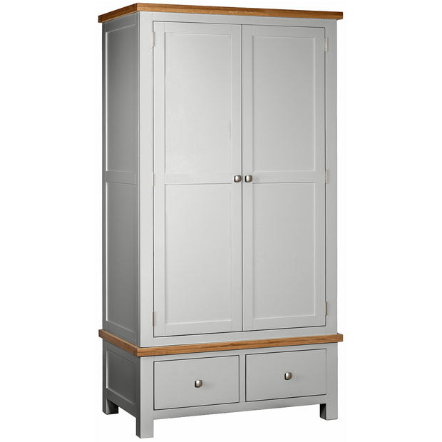 Dorset Painted Oak Double Robe with 2 Drawers