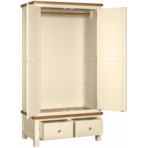 Dorset Painted Oak Double Robe with 2 Drawers