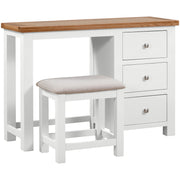 Dorset Painted Oak Single Pedestal Dressing Table with Stool