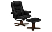 Malmo Recliner & Footstool - Faux Leather