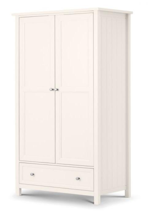 Maine 2 Door Combination Wardrobe - Surf White