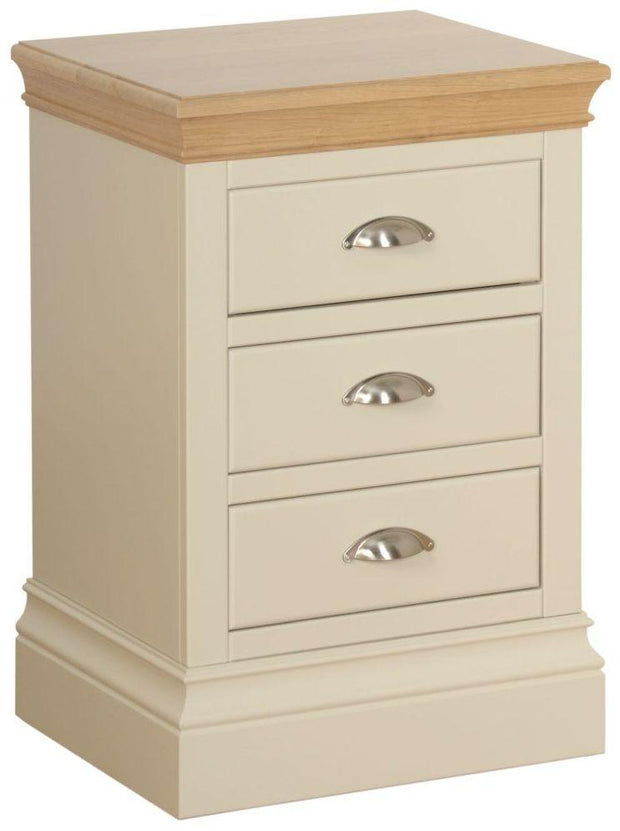 Lundy Painted 3 Drawer Bedside Table