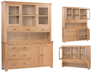 Treviso Oak Large Buffet Hutch