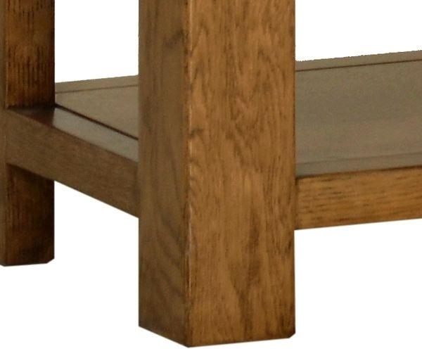 Rustic Oak 2 Drawer Console Table