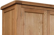 Somerset Oak Triple Wardrobe With 3 Drawers