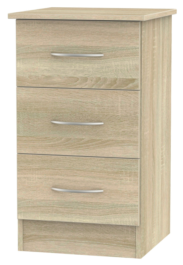 Avon 3 Drawer Bedside Cabinet