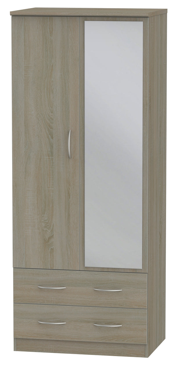 Avon 2 Door Mirror Combi Wardrobe