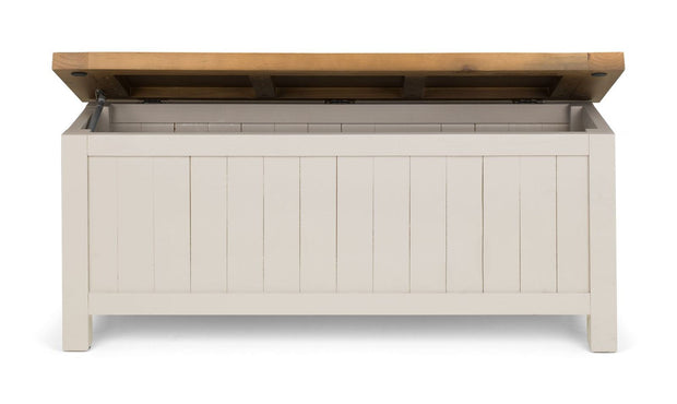 Aspen Storage Bench - Grey Wash