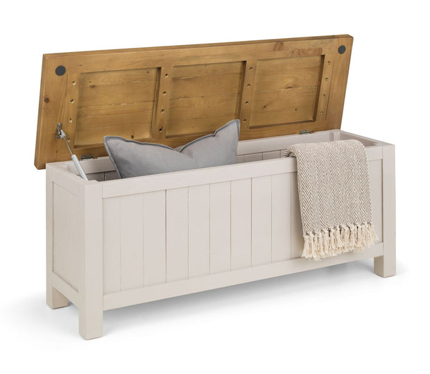 Aspen Storage Bench - Grey Wash