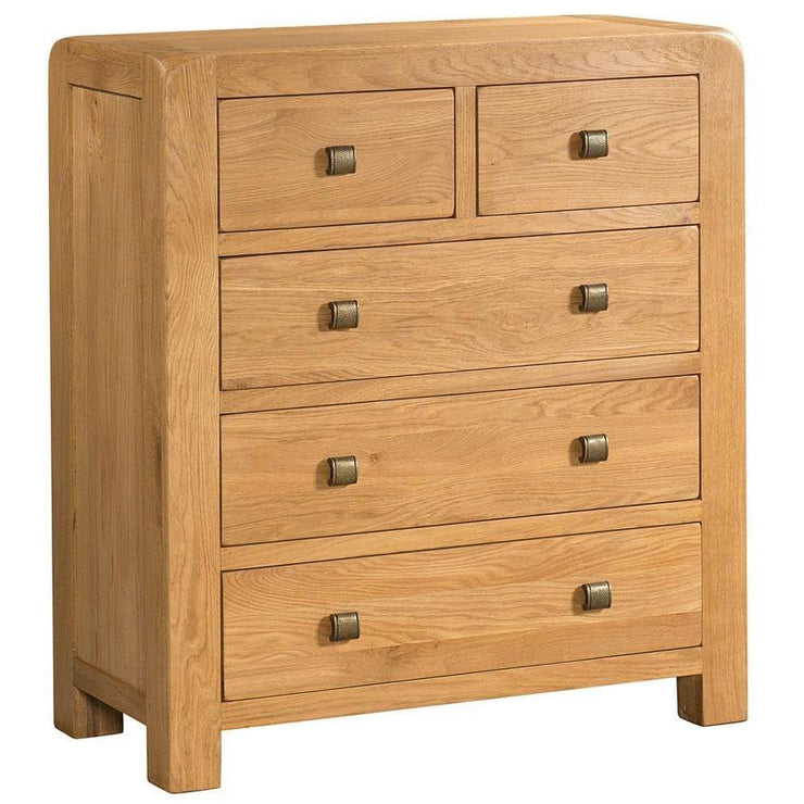 Avon Oak 2 Over 3 Chest Of Drawers