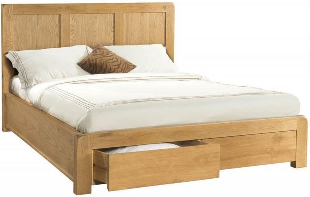 Avon Oak 4ft 6ins Bed with 2 Storage Drawers