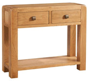 Avon Oak Large Console 2 Drawer and Shelf