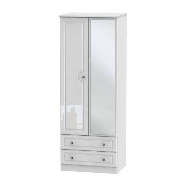 Balmoral 2 Door Tall Mirror Combi Wardrobe