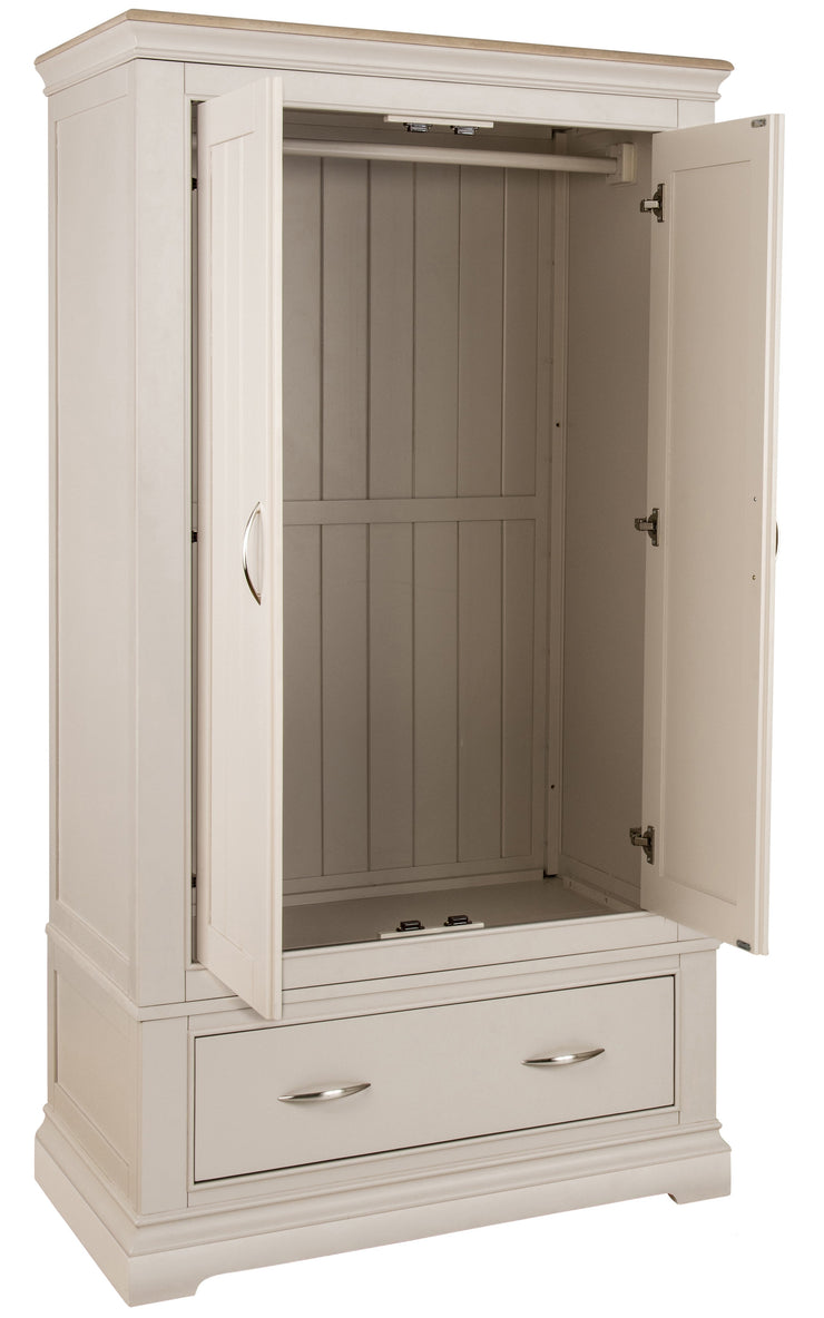 Cobble Double Wardrobe with Drawer