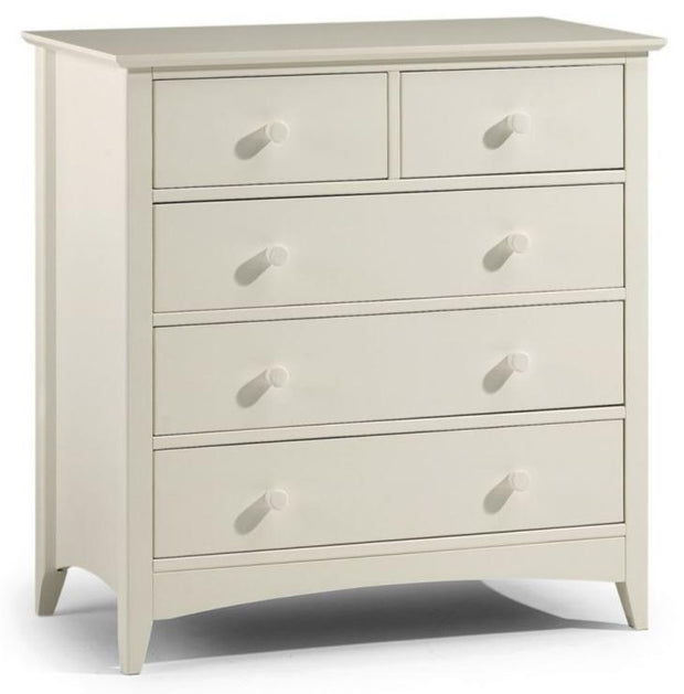 Cameo 3 + 2 Drawer Chest Of Drawers - Stone White