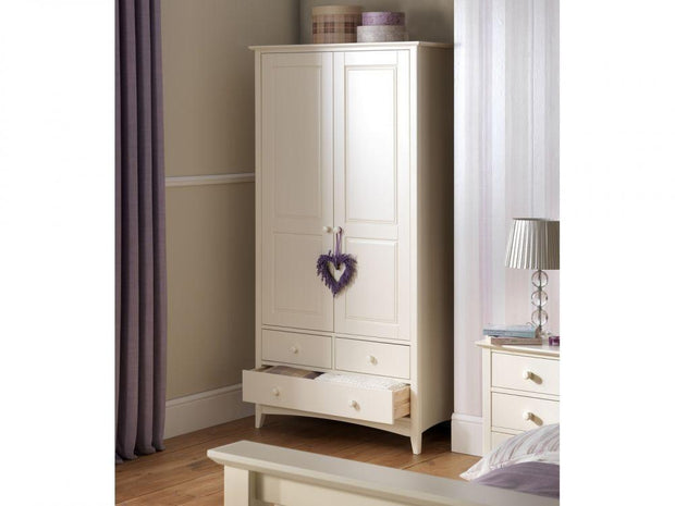 Cameo Combination Wardrobe - Stone White