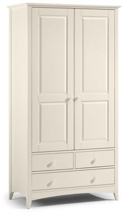 Cameo Combination Wardrobe Stone White TK Furniture