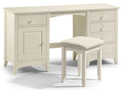 Cameo Twin Pedestal Dressing Table - Stone White