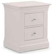 Clermont 2 Drawer Bedside - Light Grey