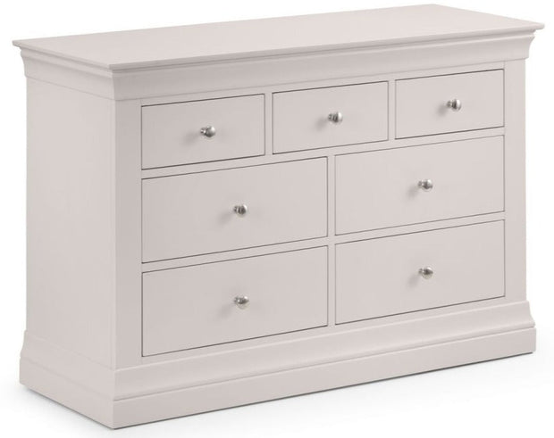 Clermont 4+3 Drawer Chest - Light Grey