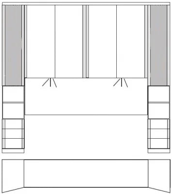 Wiemann Luxor 3+4 Overbed Unit Combination