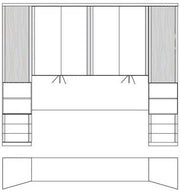 Wiemann Luxor 3+4 Overbed Unit Combination