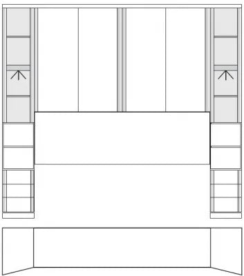 Wiemann Luxor 3+4 Overbed Unit Combination