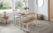 Coxmoor Rectangular Dining Table - Ivory & Oak