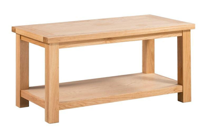 Dorset Oak Large Coffee Table With Shelf