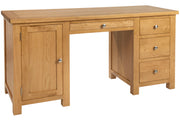 Dorset Oak Double Pedestal Desk