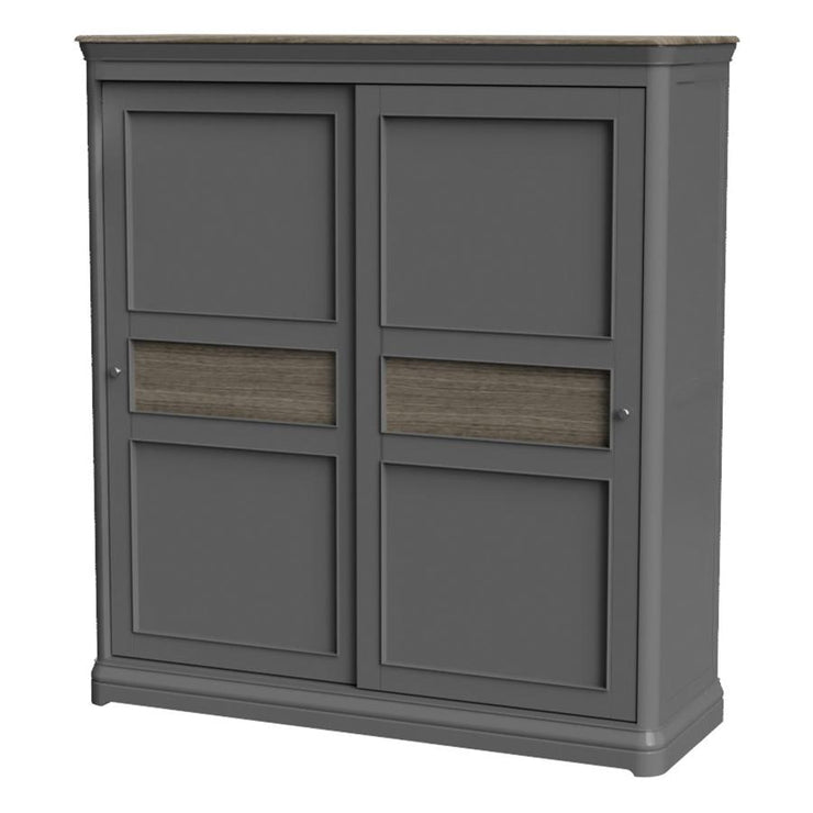 Pebble Sliding Double Wardrobe