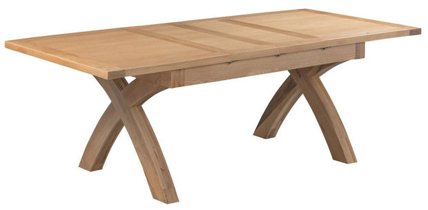 Dorset Oak Cross Leg Extending Table