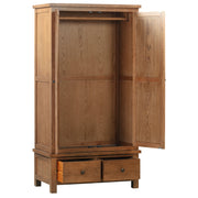 Dorset Rustic Oak Gents 2 Drawer Wardrobe