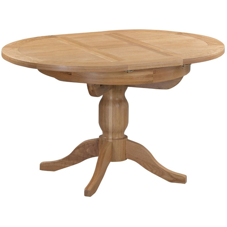 Dorset Oak Round Extending Pedestal Table