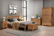 Dorset Rustic Oak Gents 2 Drawer Wardrobe