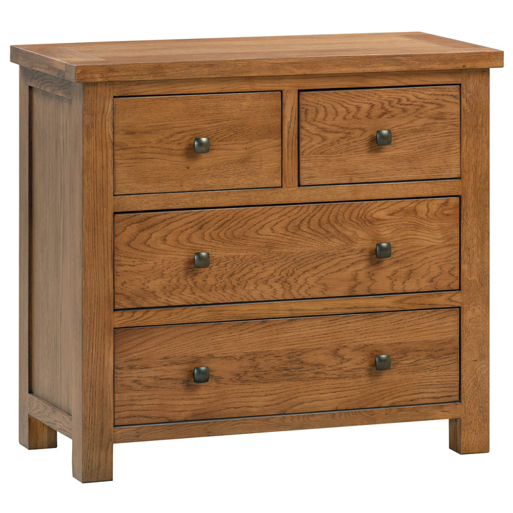 Dorset Rustic Oak 2 Over 2 Chest Of Drawers