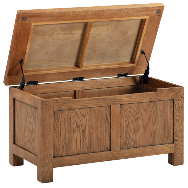 Dorset Rustic Oak Blanket Box